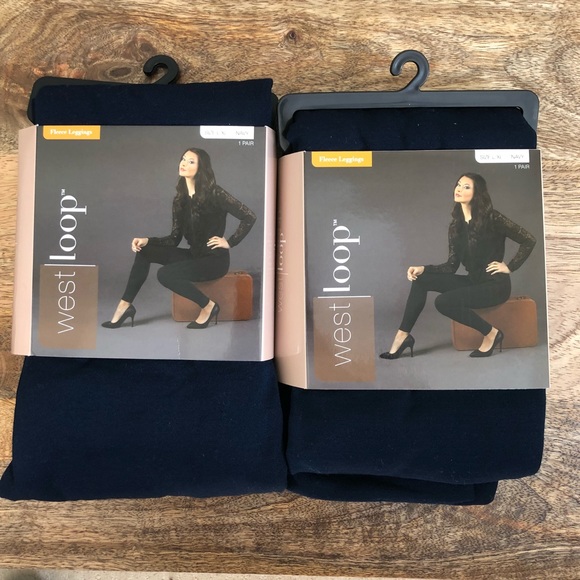 west loop Pants - 2 pack Navy blue fleeced lined leggings